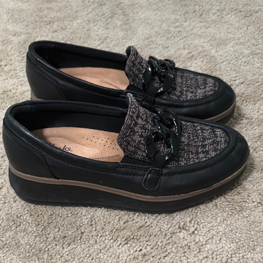 Clark’s Black and Brown Women's Loafers Only worn a few times